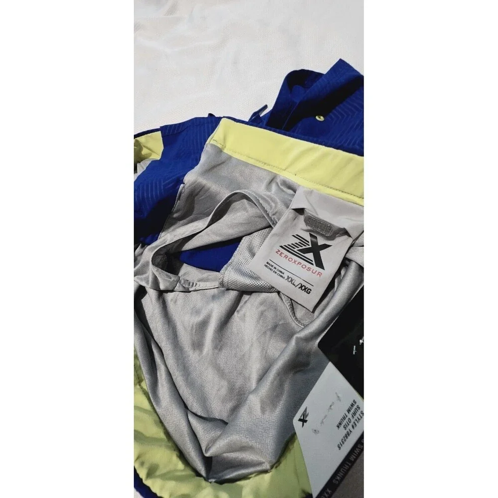 Zeroxposur Swim Trunks Size XXLARGE Color Blue With Pockets (B#7)